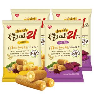 곡물그대로21 크리스피롤(오리지널4팩+자색고구마4팩)