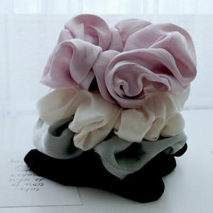 [리본크림]새틴 실키 곱창 머리끈  스크런치 [기본]