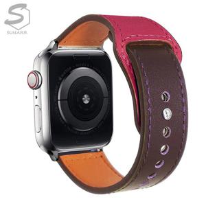 애플워치4 40mm 44mm 호환 투톤 컬러 가죽 밴드 시계줄 스트랩