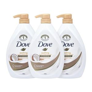 도브 수딩 코코넛 오트 바디워시 1L 3개묶음