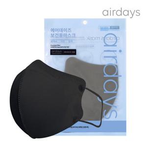 에어데이즈 마스크 KF94 새부리형 마스크 대형 10매 블랙