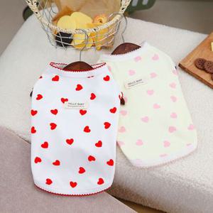 (BND-F37) 하트 나시 티셔츠 강아지옷 강아지옷 강아지의류 강아지봄옷 강아지여름옷 강아지가을옷 강아지겨울옷 강아지자켓 강아지패딩