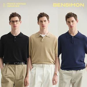 [벤시몽] 남성 반팔 카라 니트 3종세트