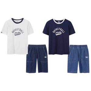 [백화점]NBA키즈 반팔 데님쇼츠 세트(K262ST120P)