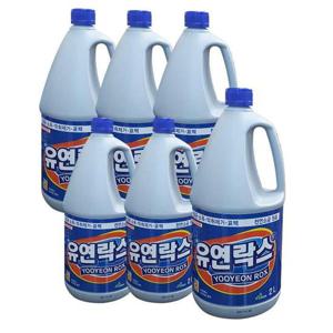 락스2리터 6통 유연락스 손잡이 막락스 1박스