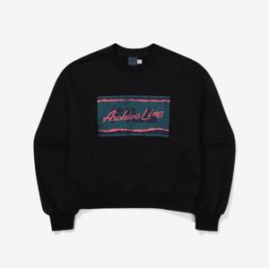 [FILA] [휠라] 아카이브 세미크롭 맨투맨(FE2POF6101F_BLK) (FE2POF6101F_BLK)