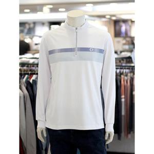 크로커다일 세이브존03 남성 봄 원 포인트 긴팔 반집업 티셔츠 SAVCDAAATS1455