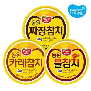 [동원] 동원 양념참치 3종 90g x12개 (짜장/카레/불)