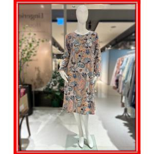 [비너스 란제리] VEV3888L 간절리스판 폴리기모소재 고급페이즐리 원피스여성홈웨어 실내복 잠옷엄마 할머니선물 VEV3888L000