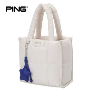 [PING] 여성 별장식 퀼팅 사각 토트백