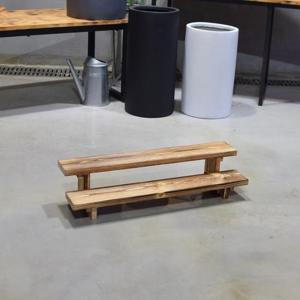 원목 우드 2단 계단 화분받침대 (소) 60x14 cm