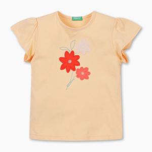 [베네통 키즈]베네통키즈 로맨틱 플라워 반팔 티셔츠 3096G10DY CO