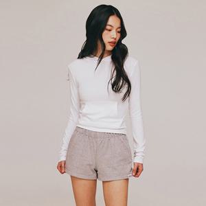 SLIM FIT HOOD LONG SLEEVE TOP_T516TP104(WH)