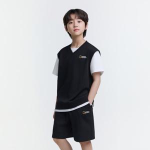 [내셔널지오그래픽키즈]K252UPB920 컬러블럭 5부 상하 SET CARBONBLACK