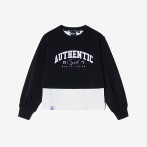 [휠라키즈] 여아 레이어드 맨투맨 (FK2POH1306F_BLK)