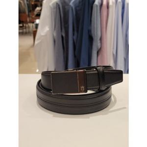 [레노마셔츠] (FPSBE1206BK) (포체벨트)  블랙 로고포인트 심플 남성소가죽 자동벨트 FPSBE1206