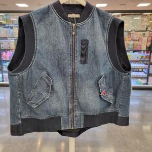 Destijl HC34 봄.가을언발시보리자수포인트청조끼 D2513vt03