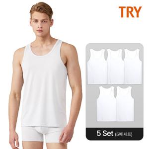 [트라이] 남성 순면 베이직 런닝 5매