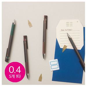 쥬스업 젤잉크 클래식 글로시 볼펜 0.4mm (5개 1타) 젤펜 필기펜 젤볼펜 컬러펜 문구용펜 사무용펜 학용품