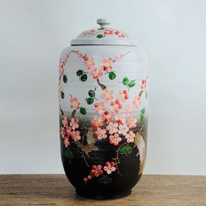 투톤 일자 매화 20kg 쌀독 쌀통 현관 소금 항아리 쌀단지 잡곡항아리 쌀보관통 쌀독 잡곡통 쌀벌레예방 도