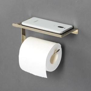 홈스 스텐 선반형 휴지걸이(골드)욕실 화장실걸이