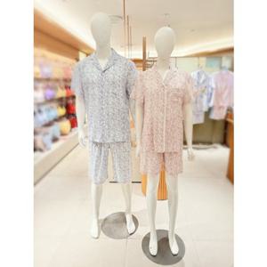 [바바라] 선물하기좋은 시원한 면 인견 잔꽃나염 남.여 커플파자마 AWP4601S