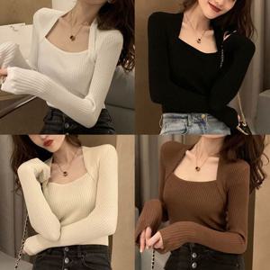 스퀘어넥 볼레로 니트 HH-D14