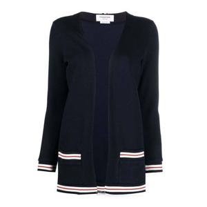 톰브라운 RWB 트리밍 코튼 가디건 네이비 FJT265A J0068 415