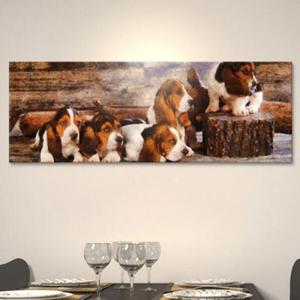 아트박스/꾸밈 it038-바셋하운드강아지가족_대형노프레임