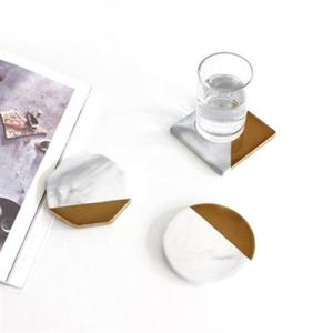 아트박스/홈앳 골드 마블 컵받침 티 코스터