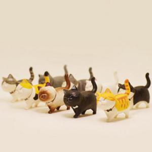 아트박스/진바스 귀요미 고양이 피규어 미니어쳐 9종세트