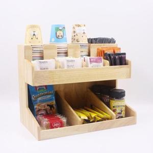 아트박스/디자인엔씨 원목 커피용품수납정리 4구3단