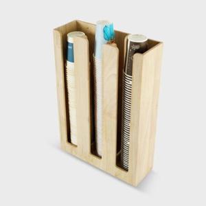 아트박스/디자인엔씨 원목 벽걸이컵홀더 3구