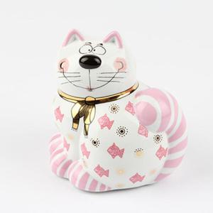 아트박스/괴벨 도자기로 만든 고양이 저금통[Marina Mausina]