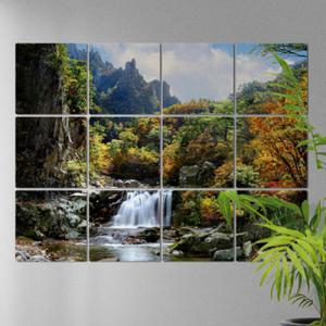 아트박스/꾸밈 tm493-멀티액자_가을날의폭포