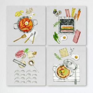 아트박스/꾸밈 if587-멀티액자_재료까지다보는분식음식