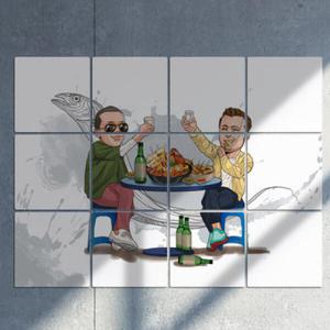 아트박스/꾸밈 pk500-멀티액자_다함께짠8(어묵탕소주)