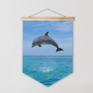 아트박스/꾸밈 pr165-우드페넌트_60CmX79Cm_행운의돌고래