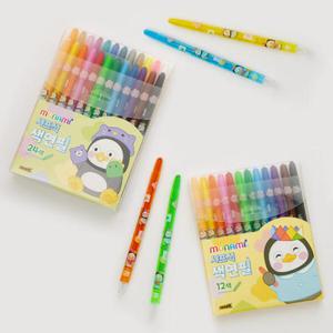 아트박스/호사문구 [모나미] 펭수 샤프식 색연필 24색