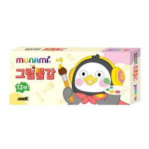 아트박스/한가람문구 모나미 X 펭수 그림물감 12색 세트