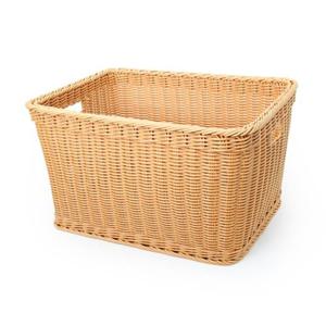 PP라탄 럭스 사각 바구니 L LS-055 (손잡이형) 수납바구니 수납바스켓 인테리어바구니 인테리어바스켓 내추