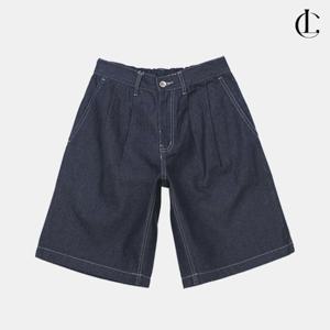 엘케이트 여성 청반바지 여름 데님 버뮤다 팬츠 와이드진 뒷밴딩 바지 LSUQP002