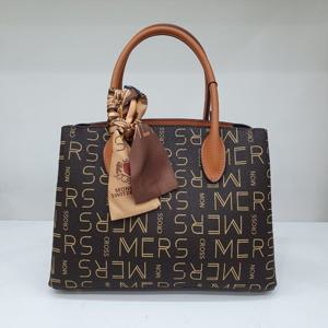[몽크로스]자가드 스카프 매듭 토트백 BR WT99286-6_SH
