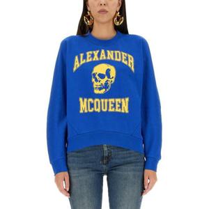 알렉산더 맥퀸 긴팔 티셔츠 752345 QZAJ50433 Blue