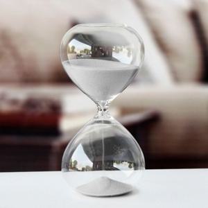 [더블유쇼핑]유리 모래시계(60분-화이트)/사우나시계 인테리어소