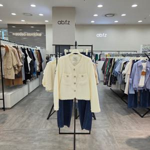 [ab.f.z]간절기 브이넥 트위드 숏 긴팔 자켓/AFZ5HJ02-IC