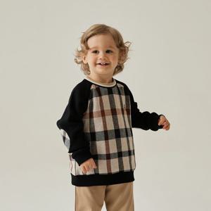 [닥스베이비]닥스베이비 하우스체크 자카드 맨투맨 (베이지) EVW25TM01M_BG