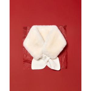 헤지스 골프 여성 25FW 선물추천아이보리 여성 밍크 라이크 넥워머 HWMU5F705IV