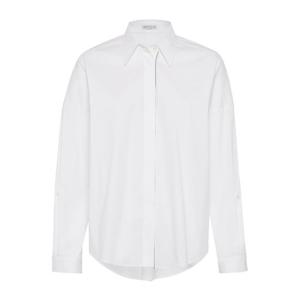 브루넬로쿠치넬리 비즈 장식 클래식 칼라 포플린 셔츠 M0091MA6