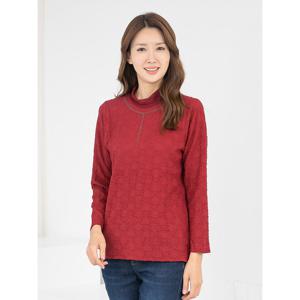 [모슬린]엄마옷 반폴라 핫픽스 긴팔 티셔츠 511FGH080 마담/중년